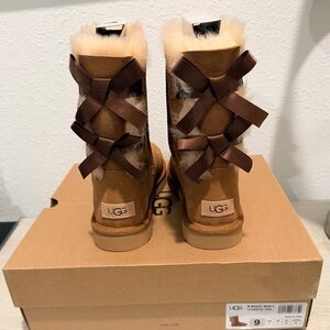 UGG Tan Boots with Brown Bows
